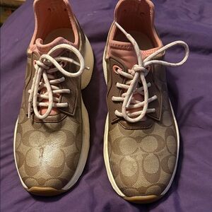 Coach Brown and Pink Women's Sneakers